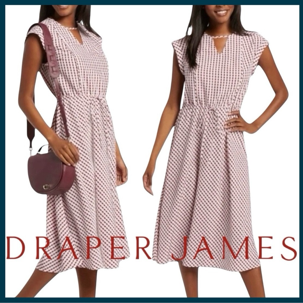 Draper James Red and White Midi Dress